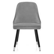 Silla Terciopelo Madera - Glam Gris