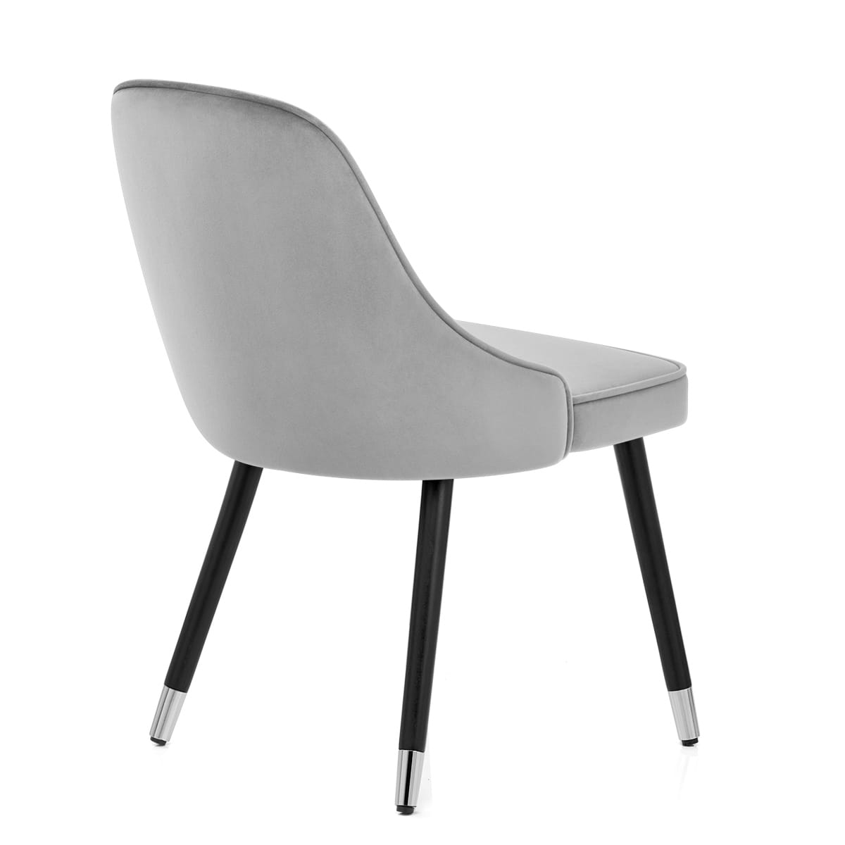 Silla Terciopelo Madera - Glam Gris