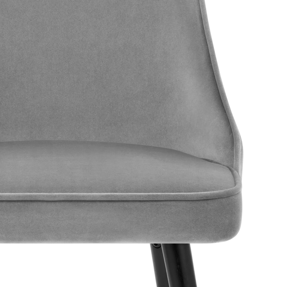 Silla Terciopelo Madera - Glam Gris