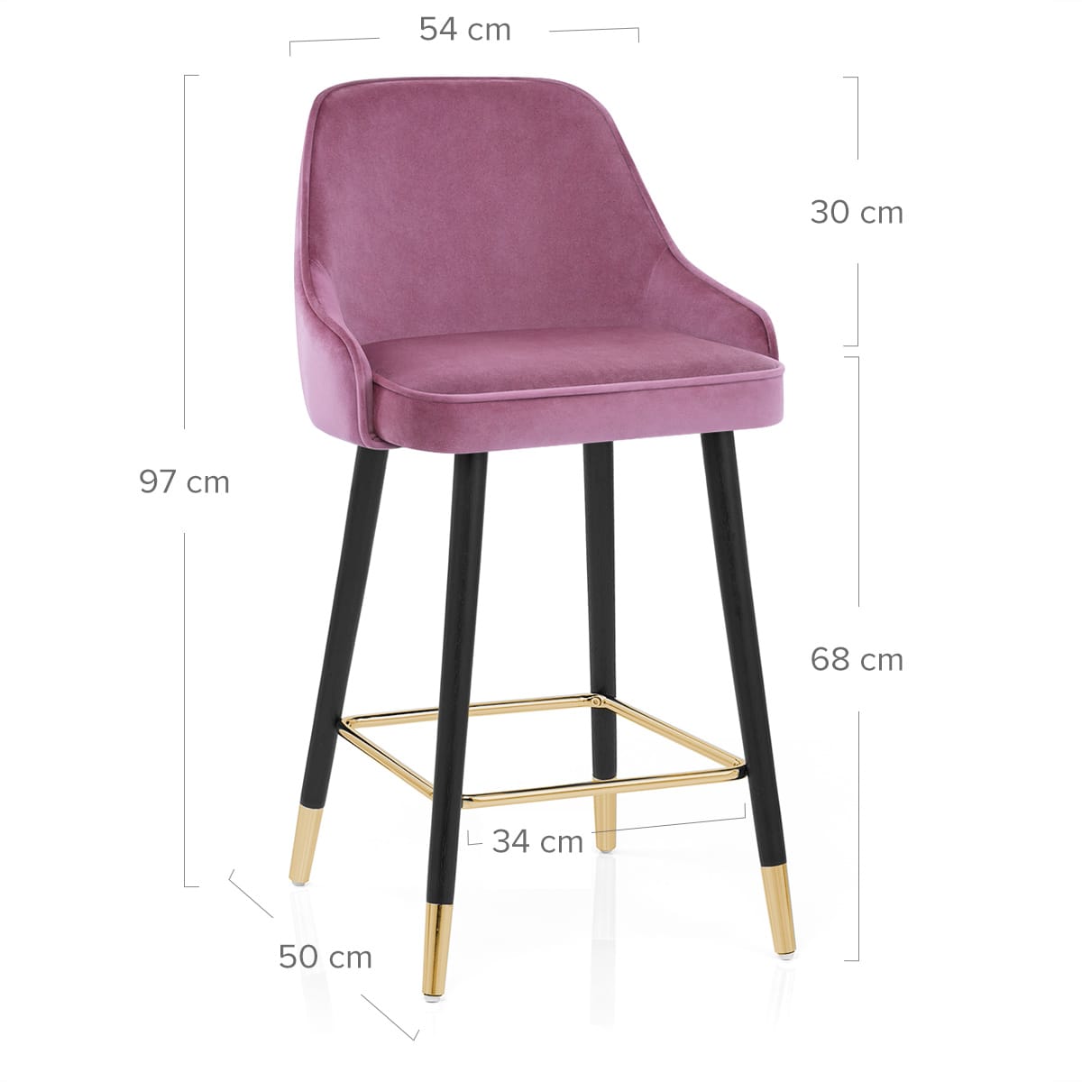 Taburete Terciopelo - Glam Morado