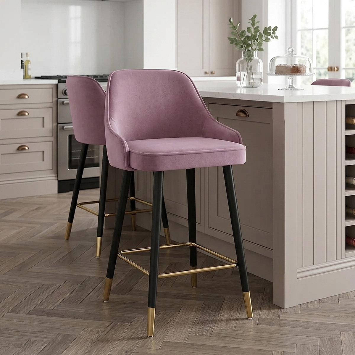 Taburete Terciopelo - Glam Morado
