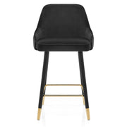 Taburete Terciopelo Dorado - Glam Negro