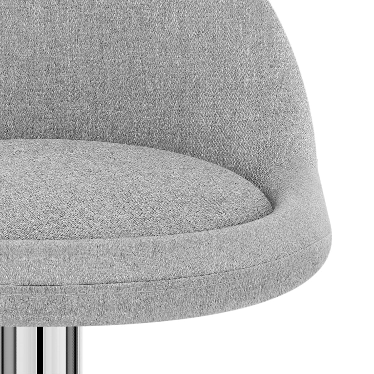 Taburete Tela Cromo - Glee Gris