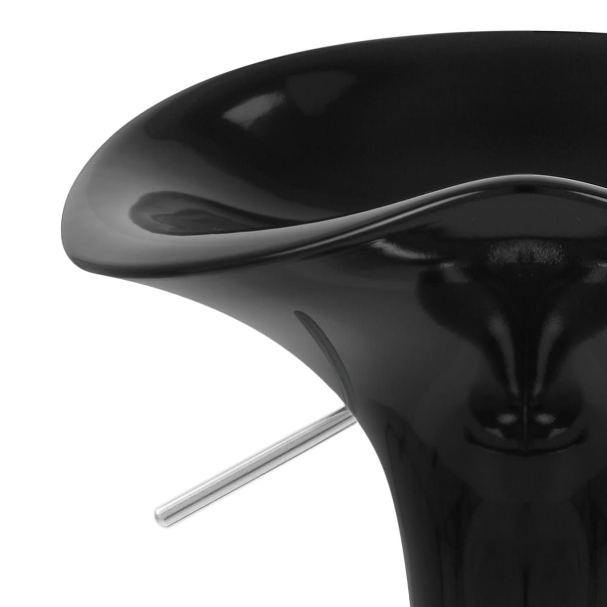 Taburete Plástico Cromo - Gloss Coco Negro