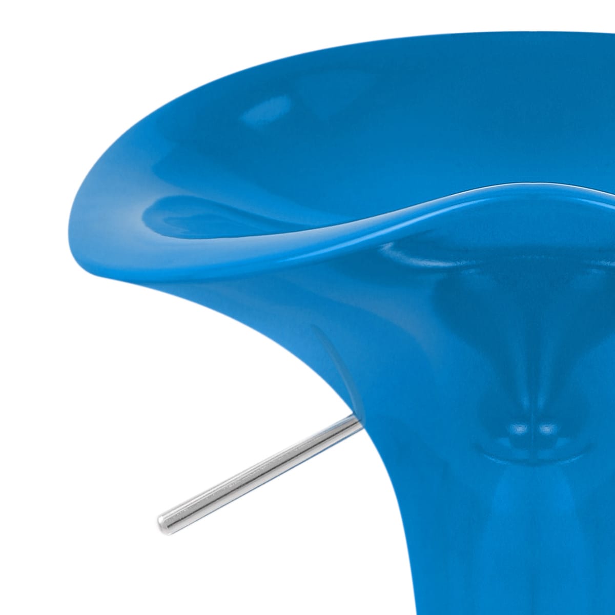 Taburete Plástico Cromo - Gloss Coco Azul