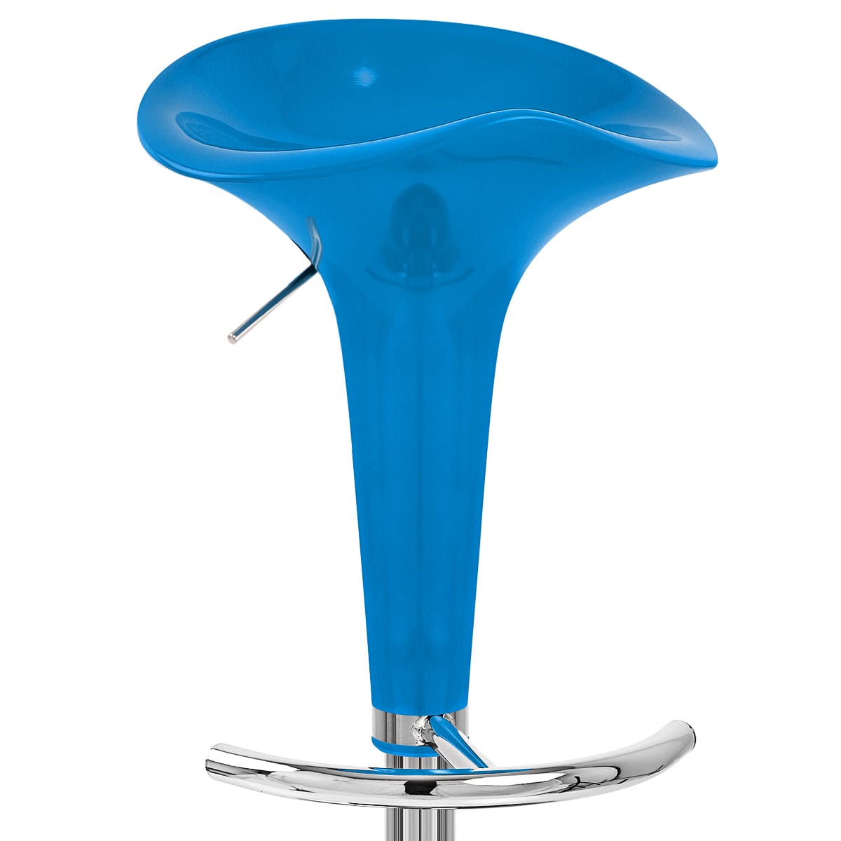 Taburete Plástico Cromo - Gloss Coco Azul