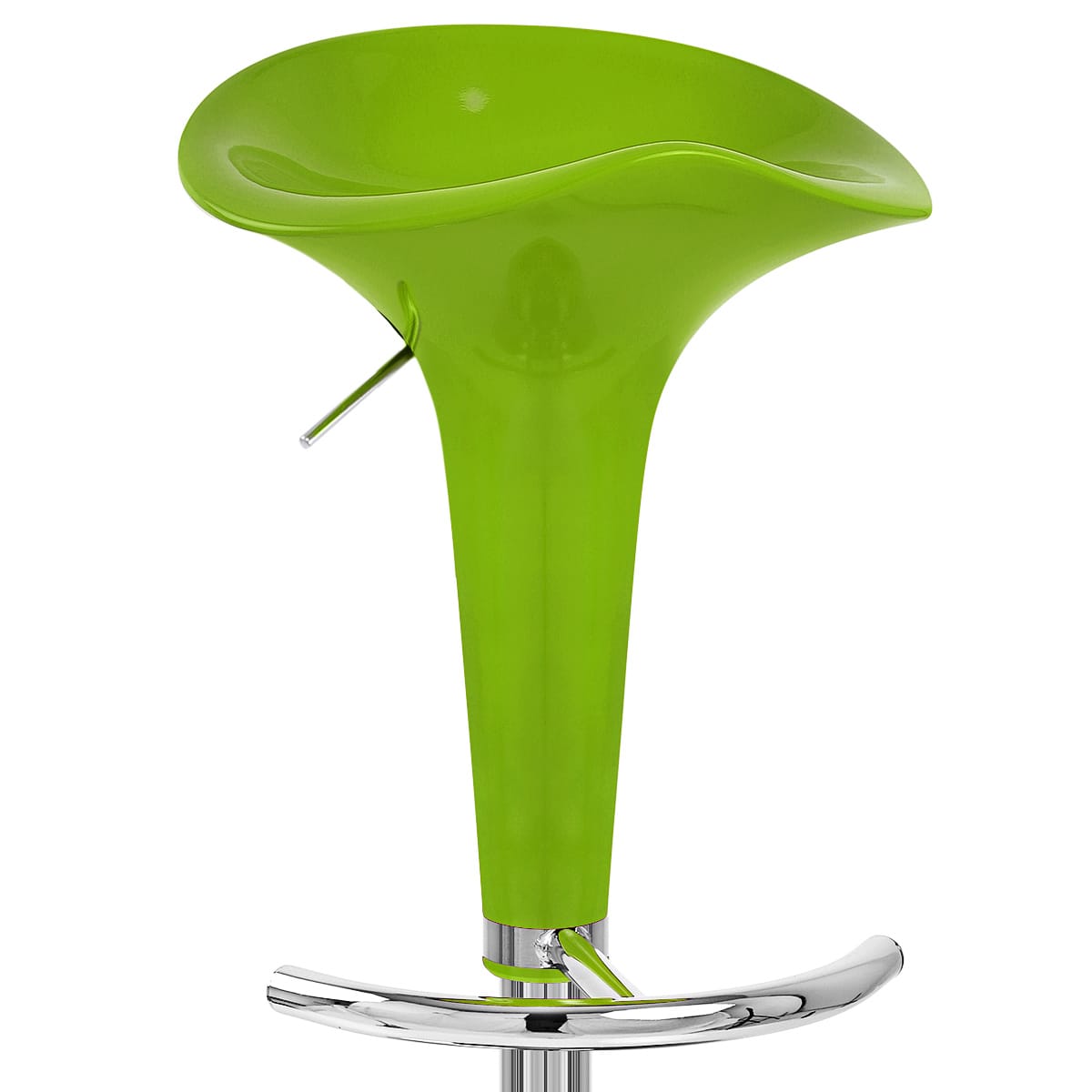 Taburete Plástico Cromo - Gloss Coco Verde