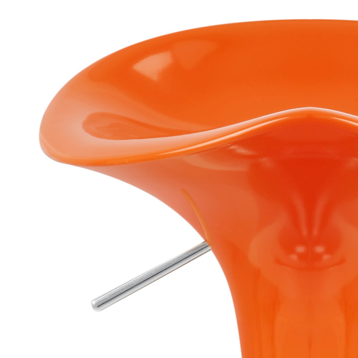 Taburete Plástico Cromo - Gloss Coco Naranja