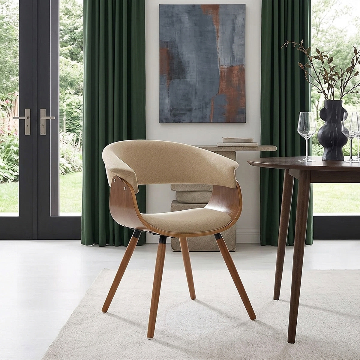 Silla Tela Madera - Grafton Crema