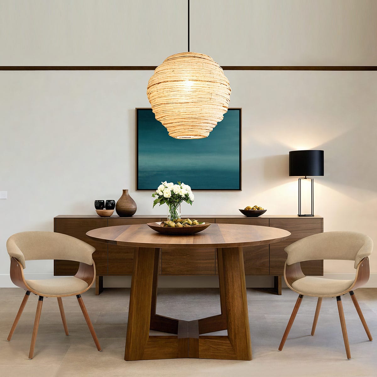 Silla Tela Madera - Grafton Crema