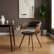 Silla Tela Madera - Grafton Marrón