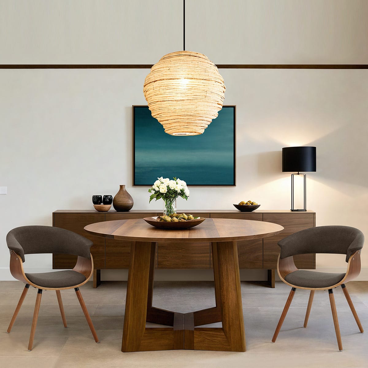Silla Tela Madera - Grafton Marrón