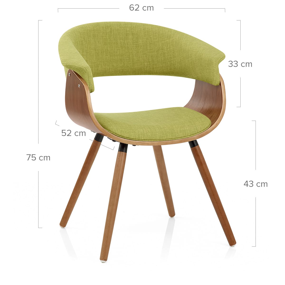 Silla Tela Madera - Grafton Verde