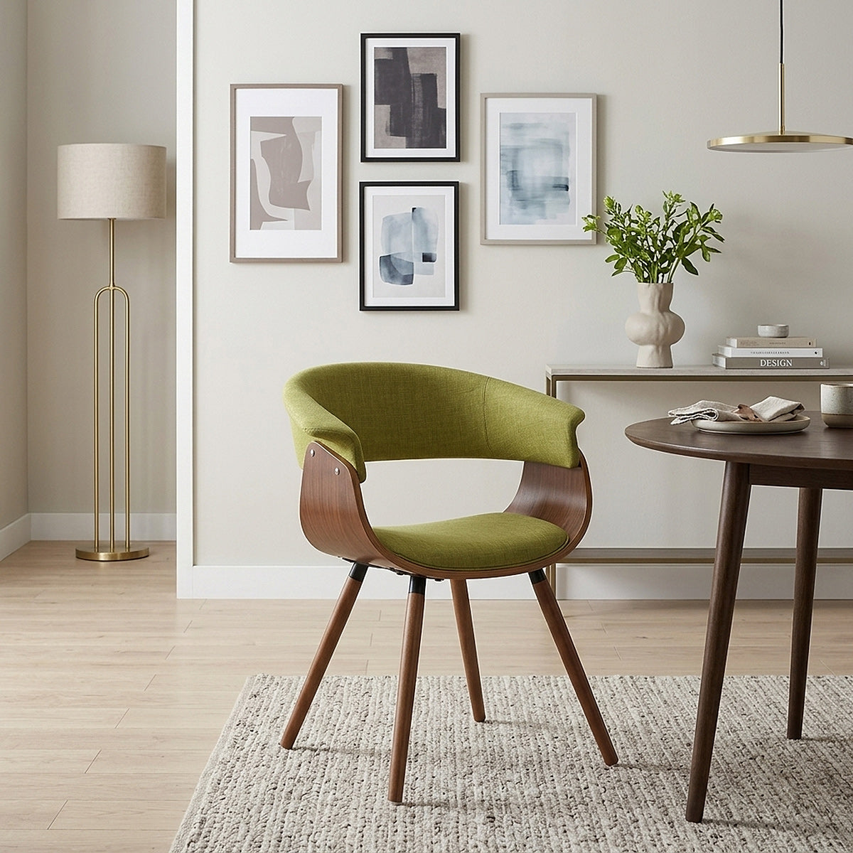 Silla Tela Madera - Grafton Verde