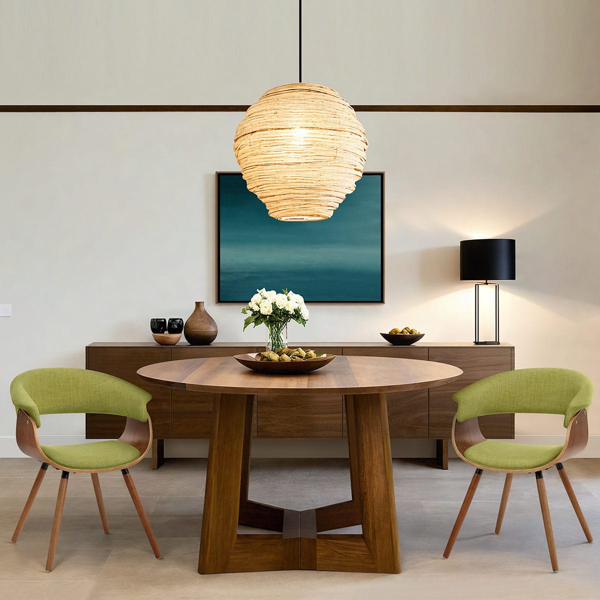 Silla Tela Madera - Grafton Verde