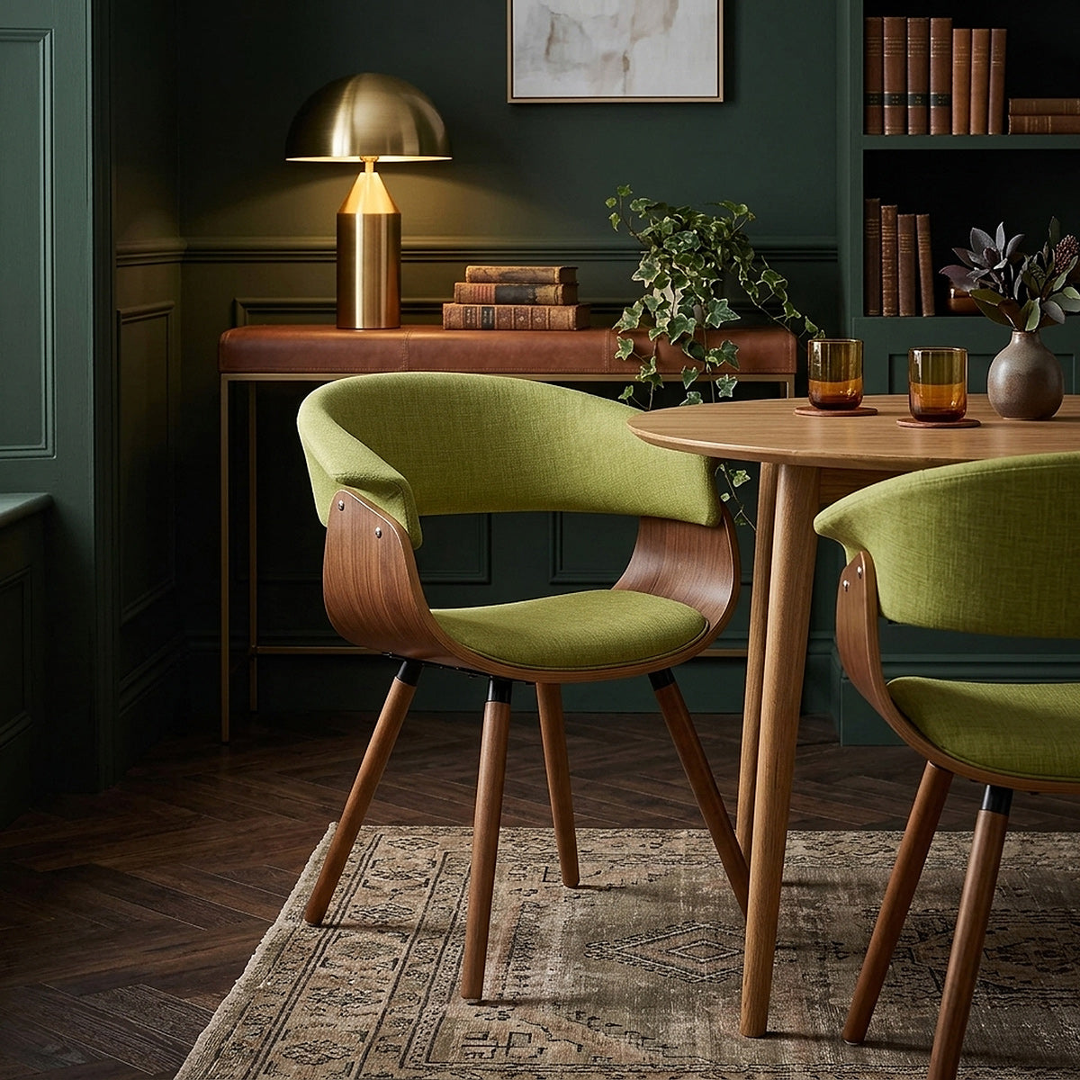 Silla Tela Madera - Grafton Verde