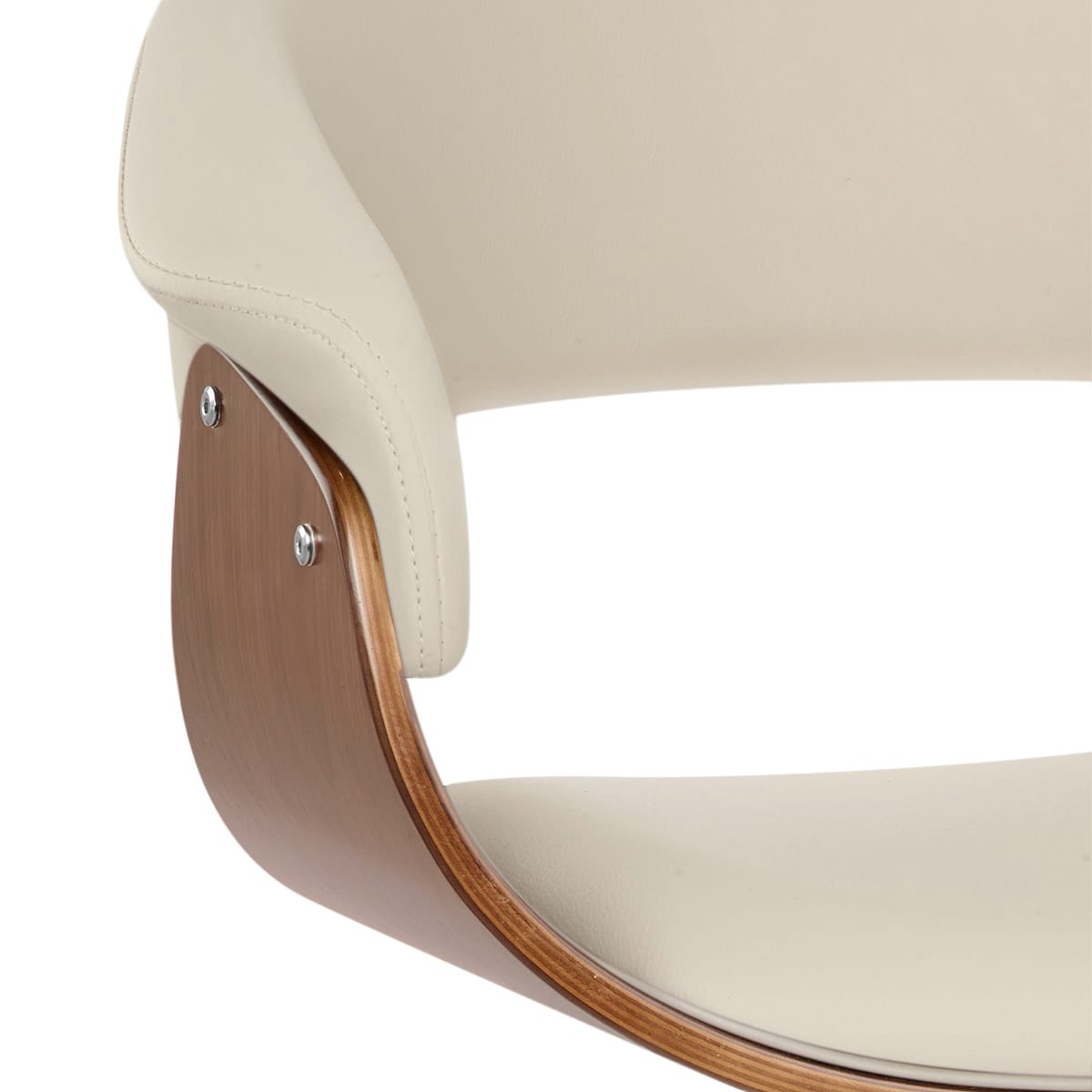 Taburete Polipiel Cromo - Grafton Crema