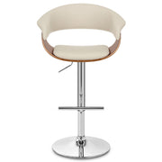 Taburete Polipiel Cromo - Grafton Crema
