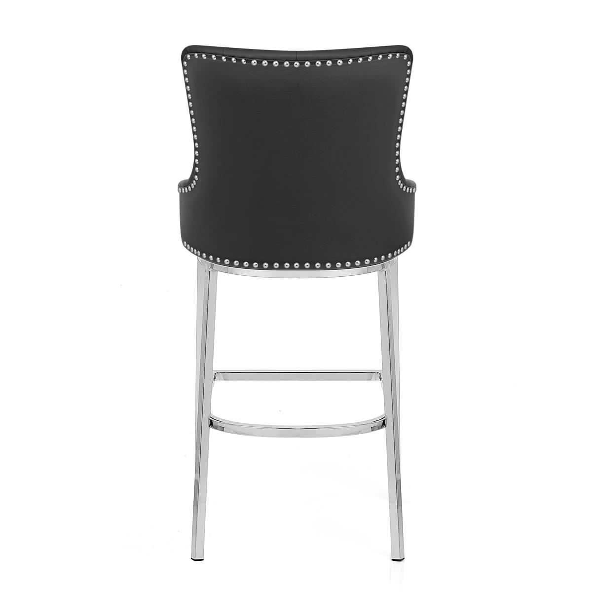 Taburete Polipiel Cromo - Grange Negro