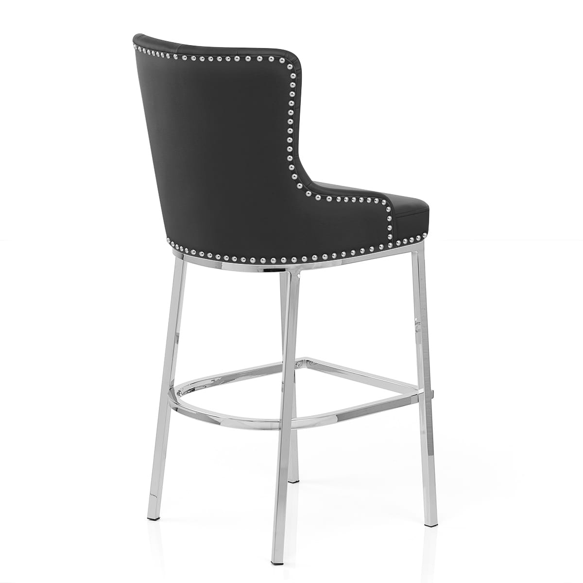 Taburete Polipiel Cromo - Grange Negro