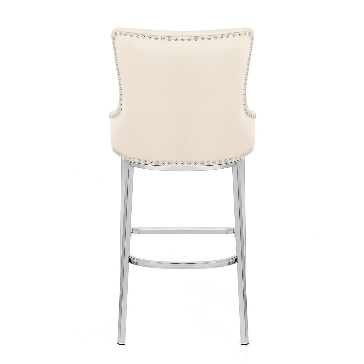 Taburete Polipiel Cromo - Grange Crema