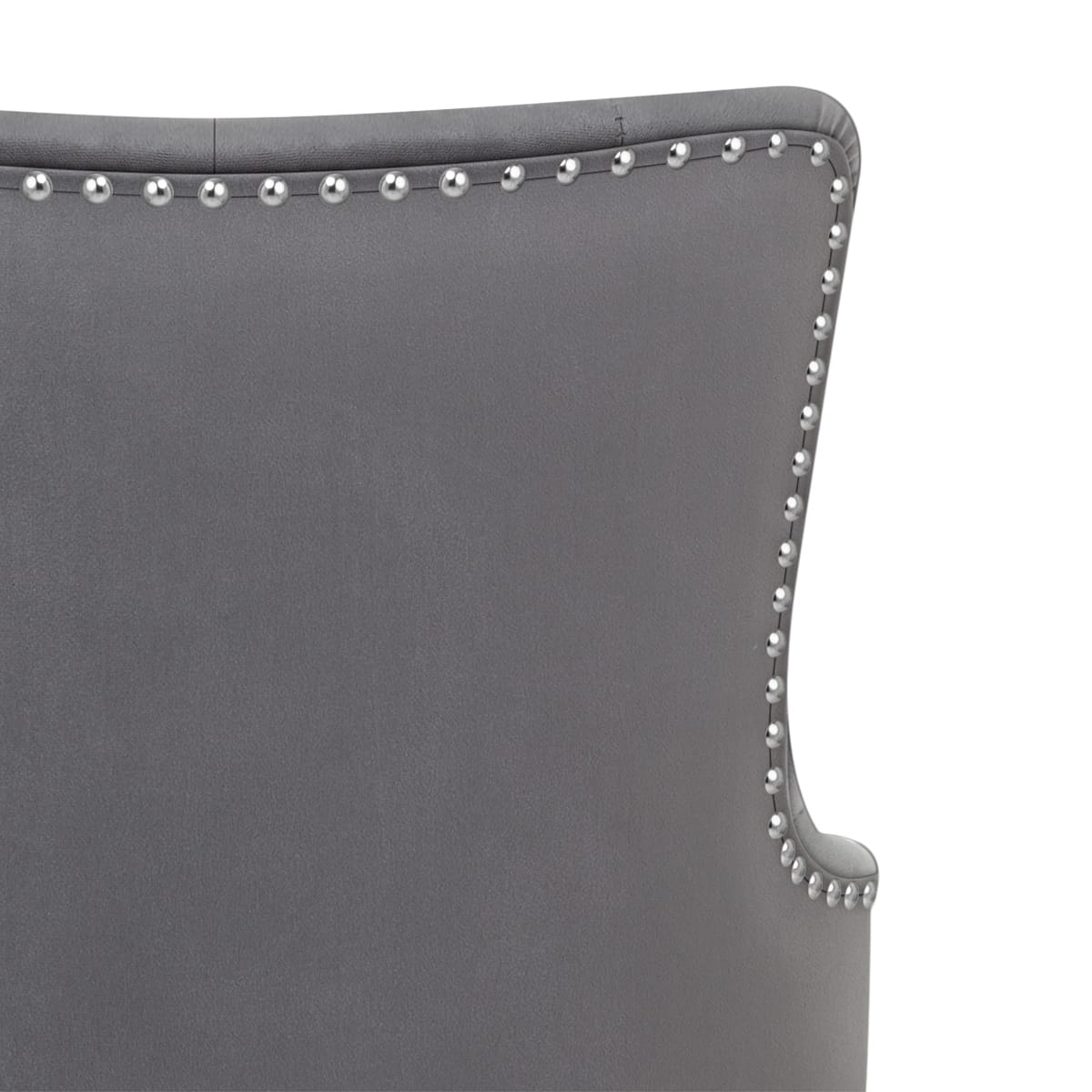 Taburete Terciopelo Cromo - Grange Gris