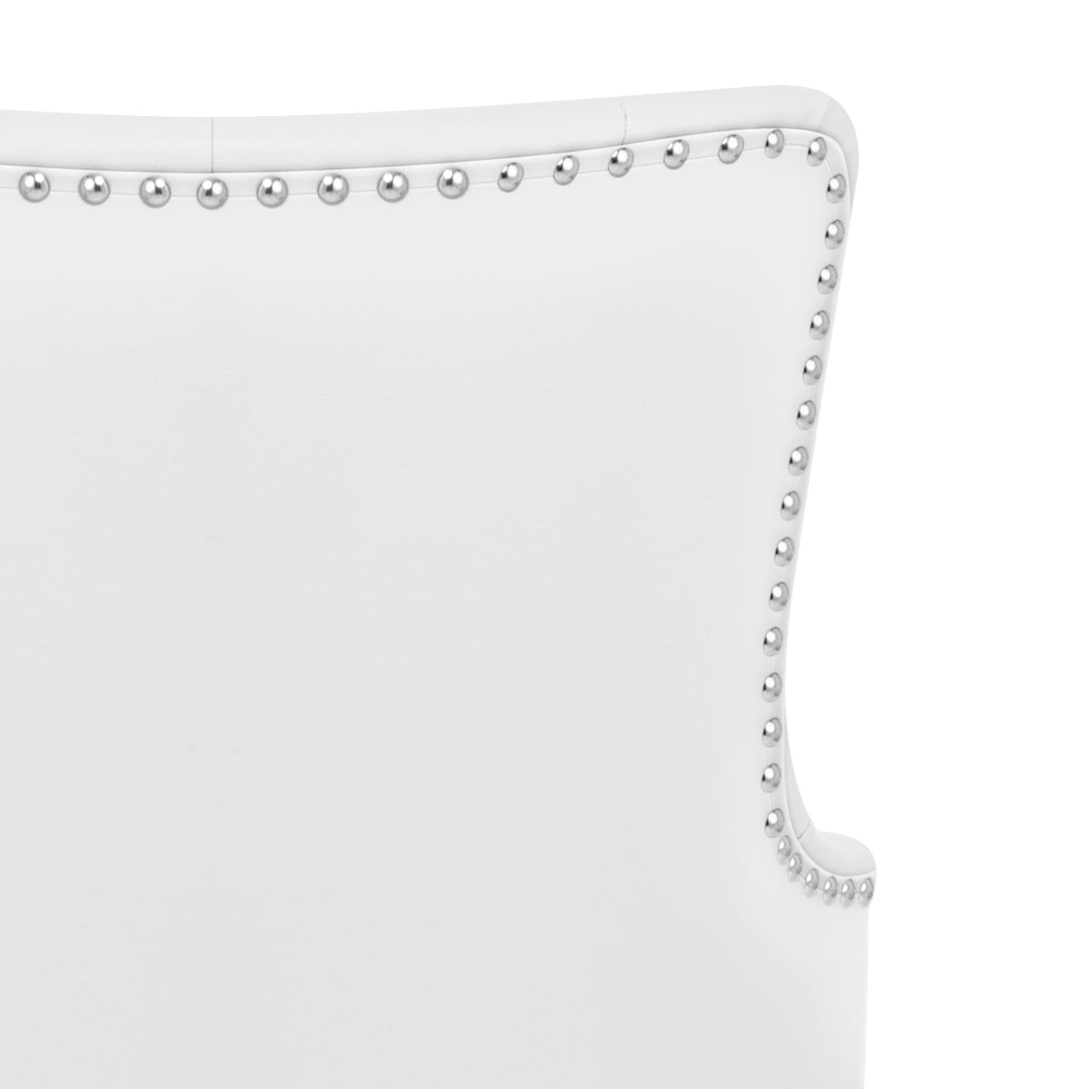 Taburete Polipiel Cromo - Grange Blanco
