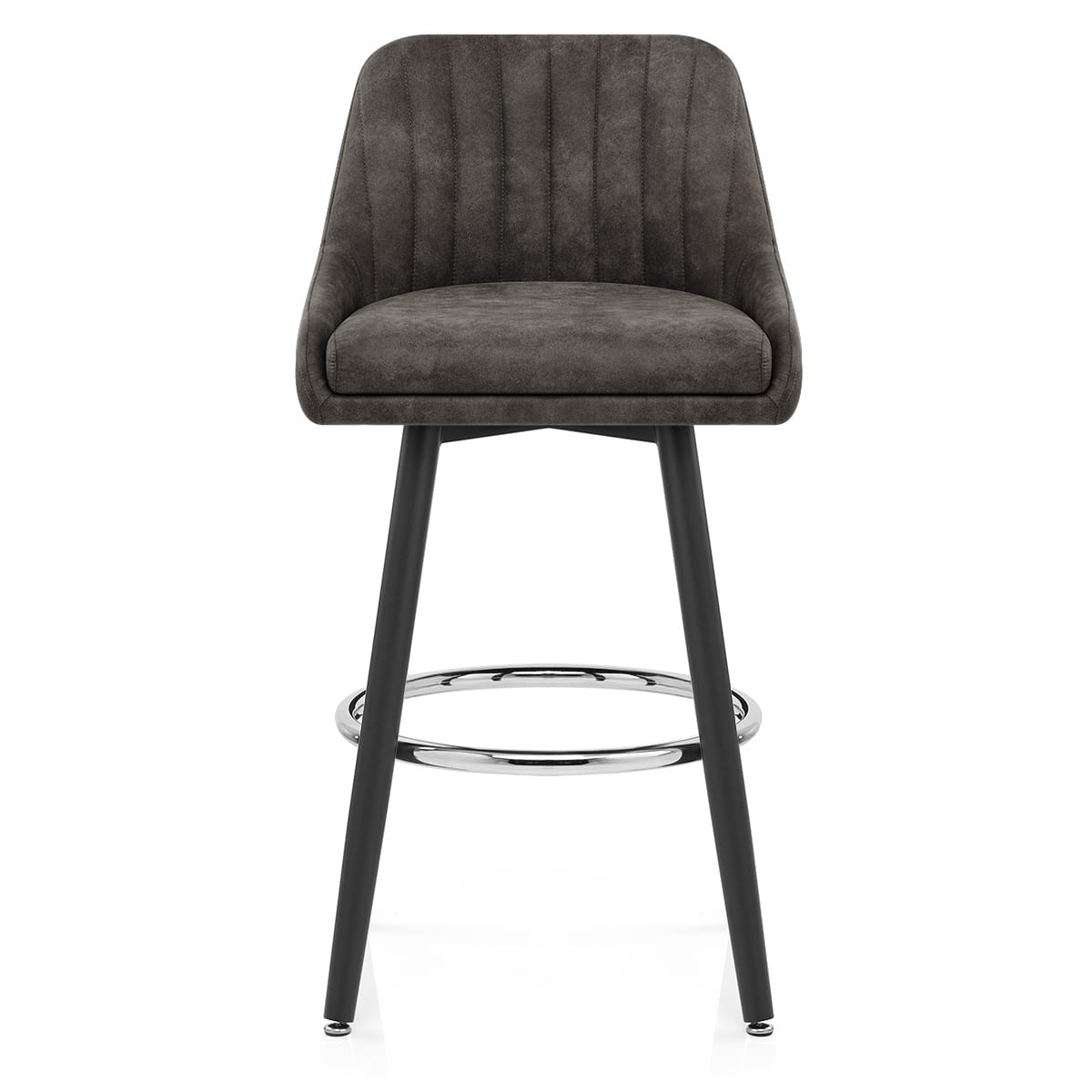 Taburete Ante Satinado - Hamilton Gris Oscuro