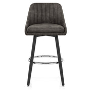 Taburete Ante Satinado - Hamilton Gris Oscuro