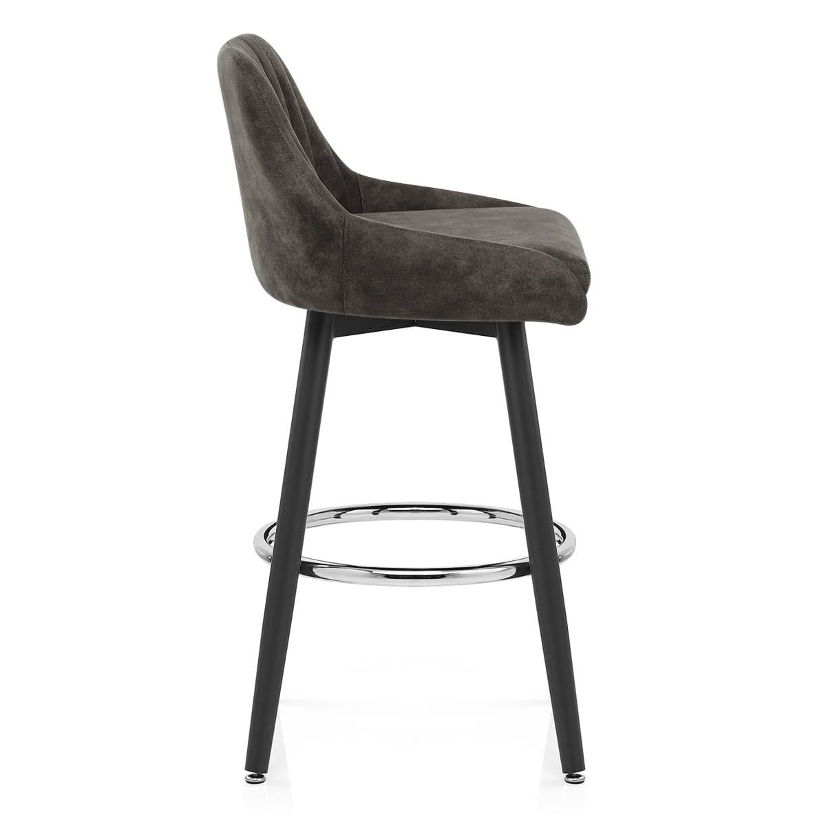 Taburete Ante Satinado - Hamilton Gris Oscuro