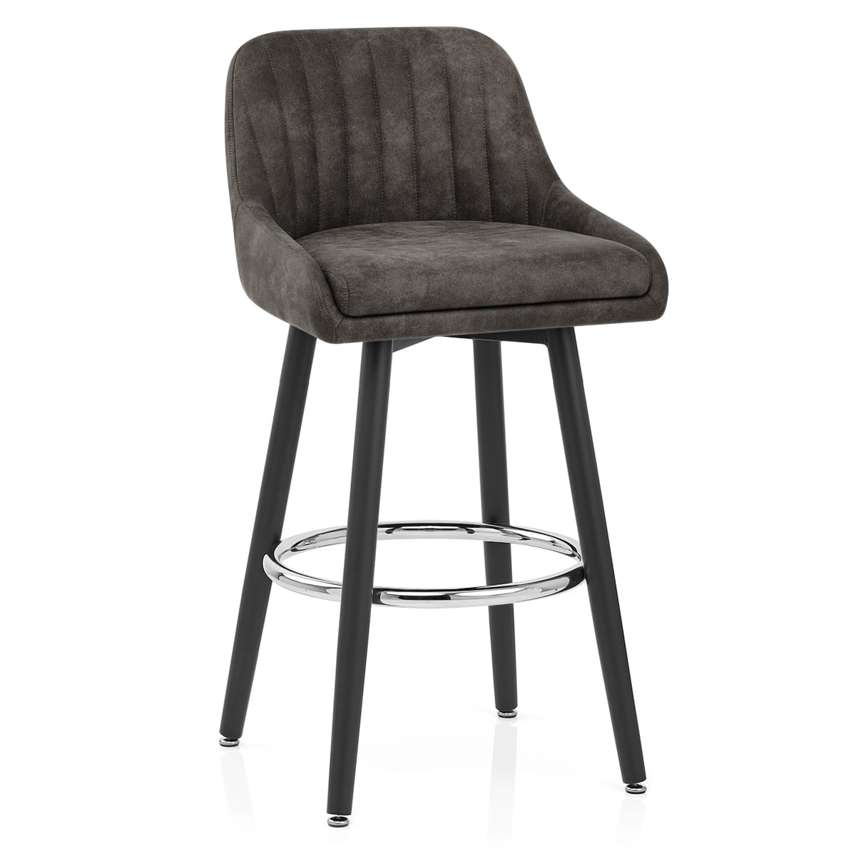 Taburete Ante Satinado - Hamilton Gris Oscuro