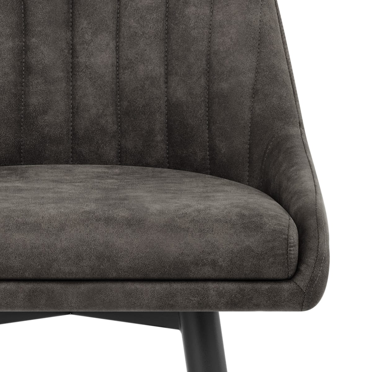 Taburete Ante Satinado - Hamilton Gris Oscuro