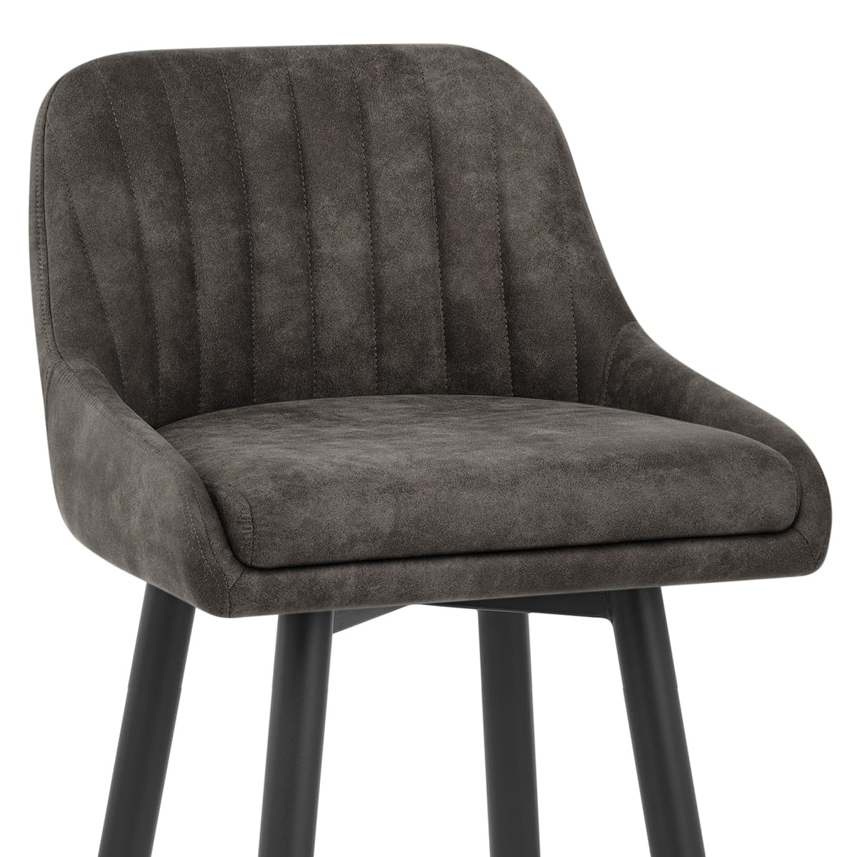 Taburete Ante Satinado - Hamilton Gris Oscuro