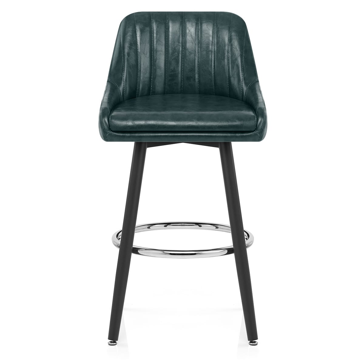 Taburete Polipiel Antiguo Satinado - Hamilton Verde