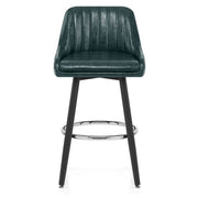 Taburete Polipiel Antiguo Satinado - Hamilton Verde