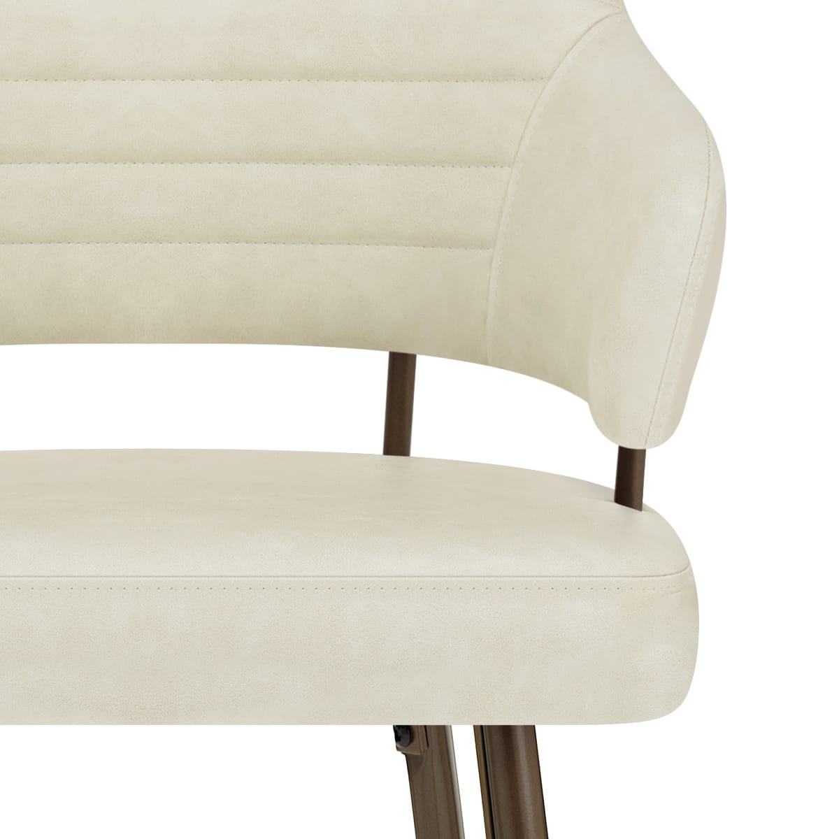 Taburete Polipiel Bronce - Hampton Crema