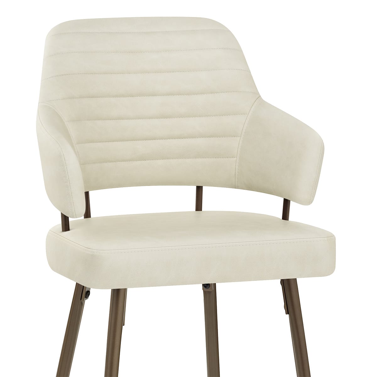 Taburete Polipiel Bronce - Hampton Crema