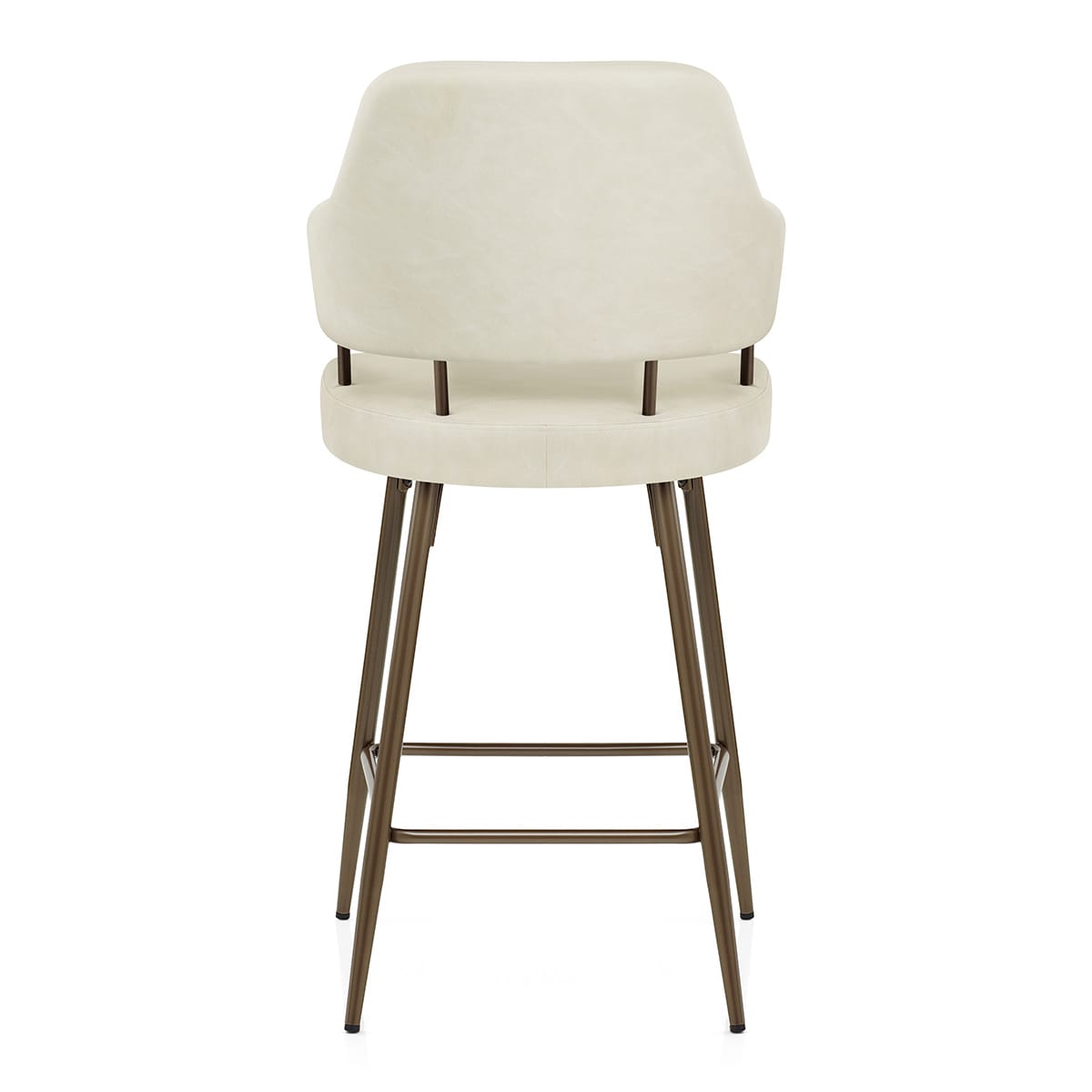 Taburete Polipiel Bronce - Hampton Crema