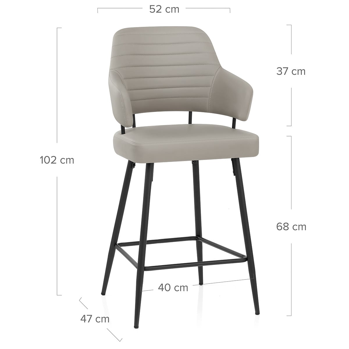 Taburete Polipiel - Hampton Gris