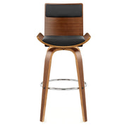 Taburete Polipiel Madera - Harper Negro