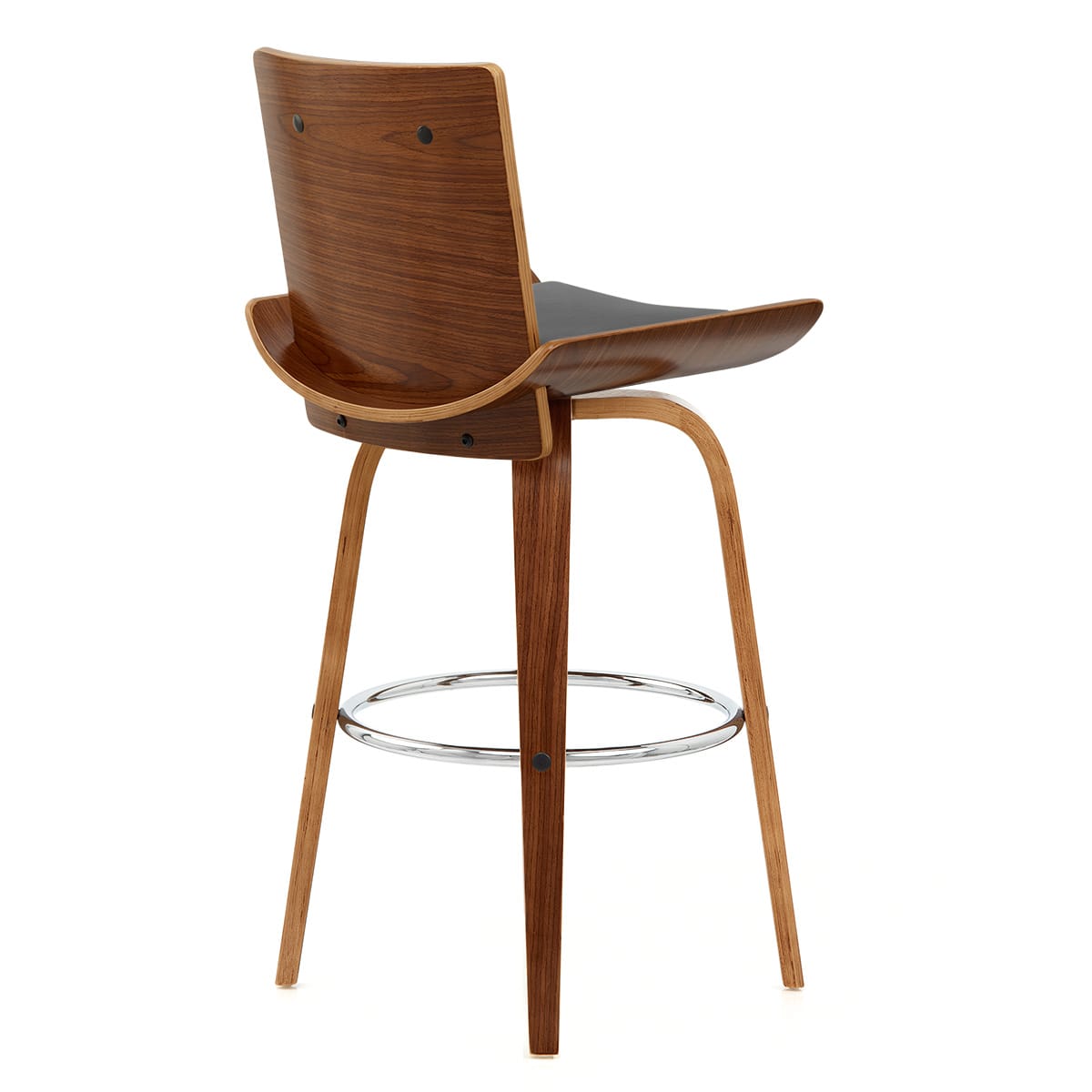 Taburete Polipiel Madera - Harper Negro