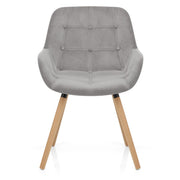 Silla Terciopelo Madera - Harris Gris