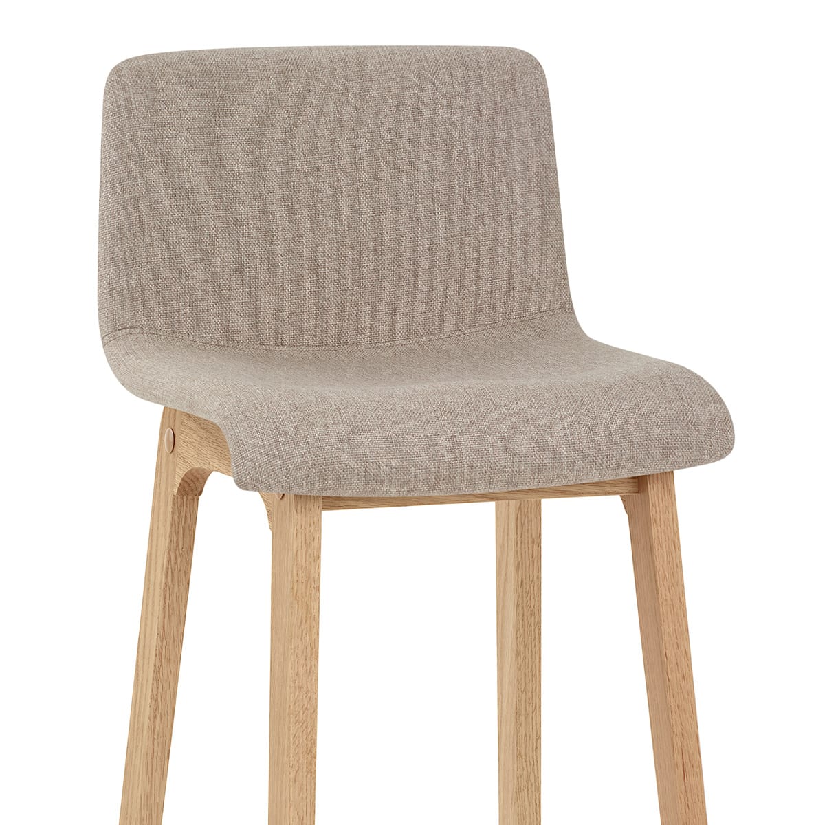 Taburete Tela Roble - Haven Crema