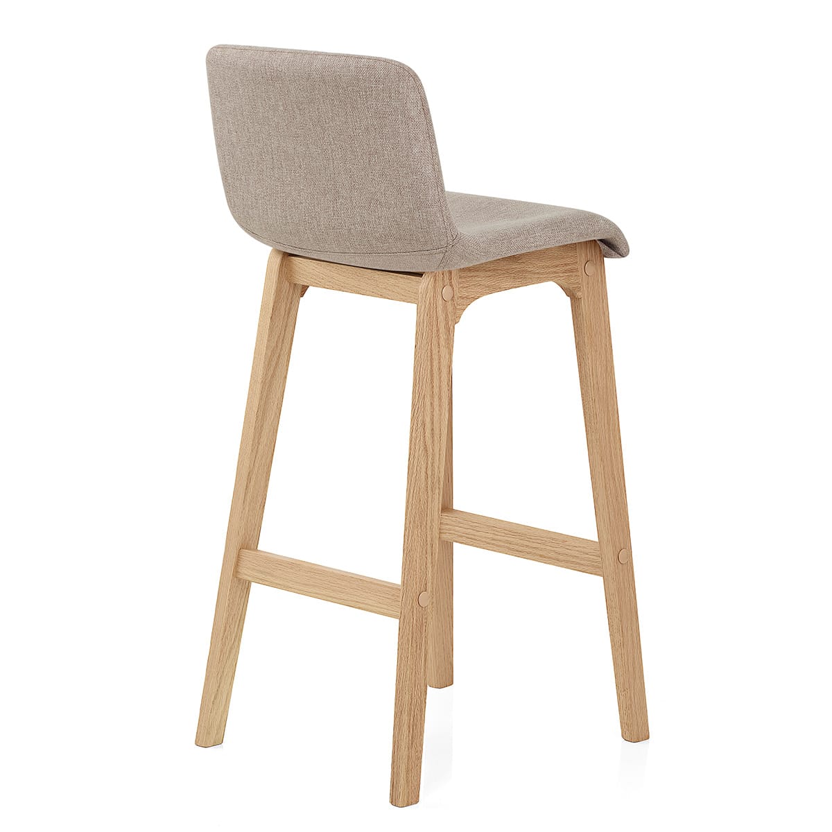 Taburete Tela Roble - Haven Crema