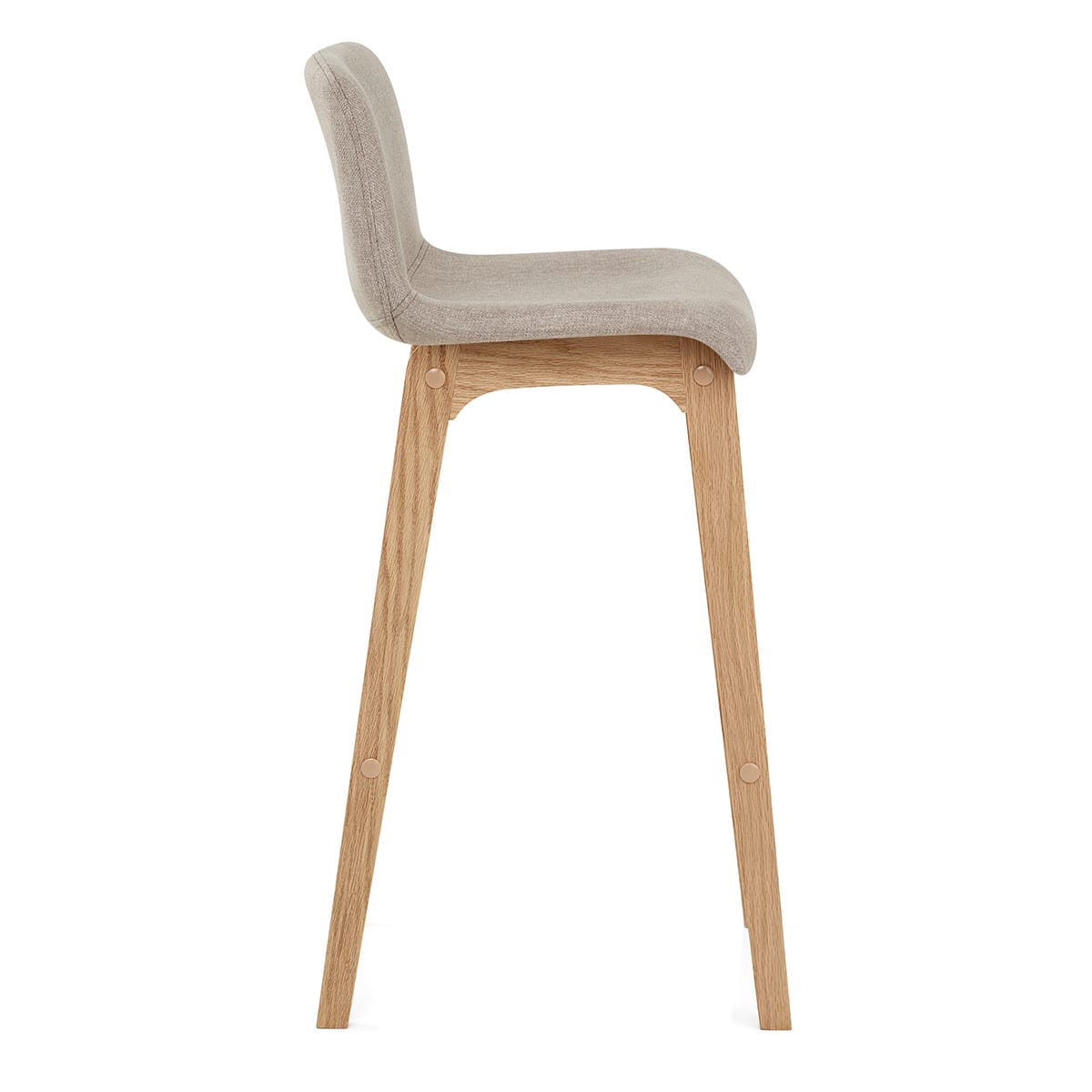 Taburete Tela Roble - Haven Crema