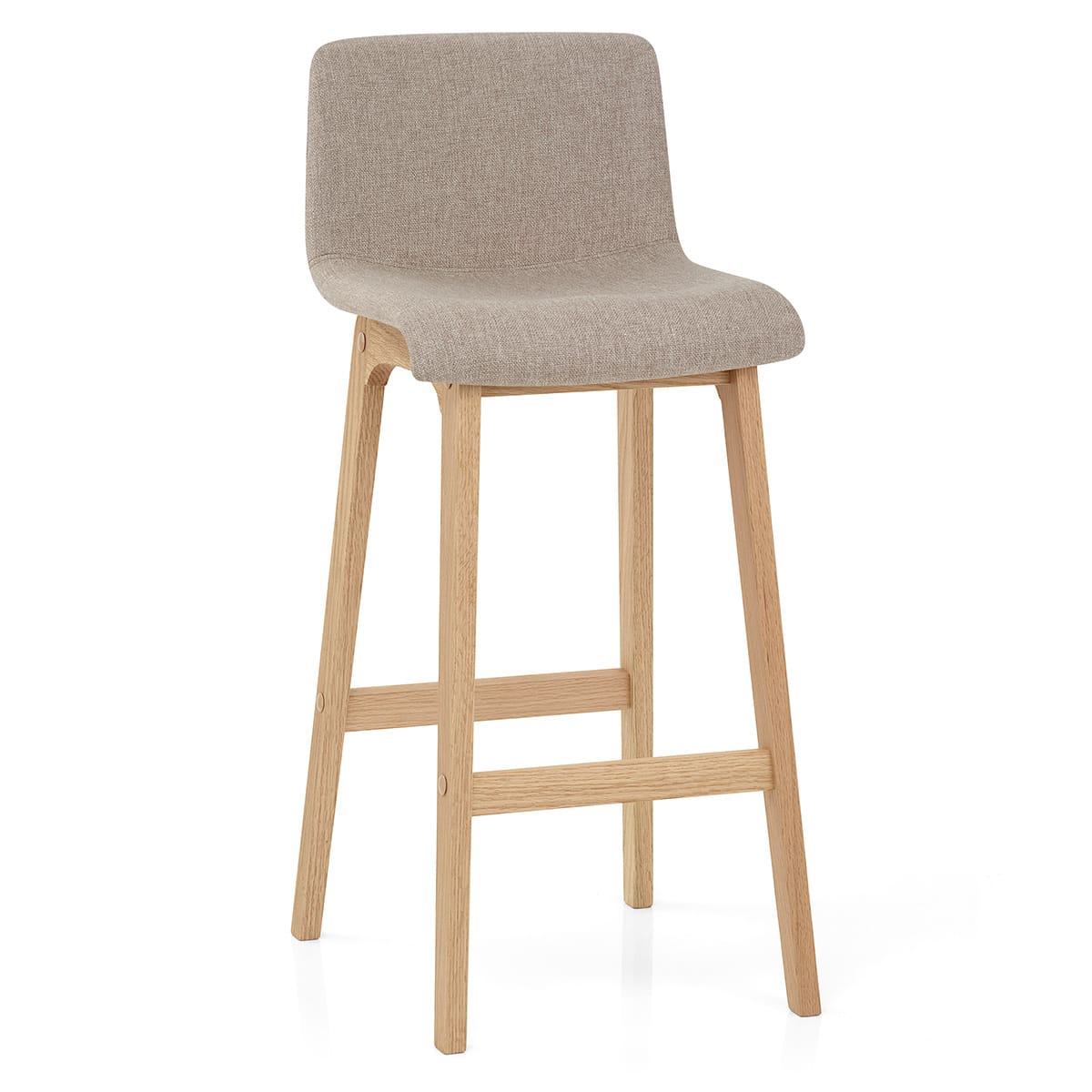 Taburete Tela Roble - Haven Crema