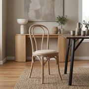 Silla Cuero Auténtico Roble - Henri Crema
