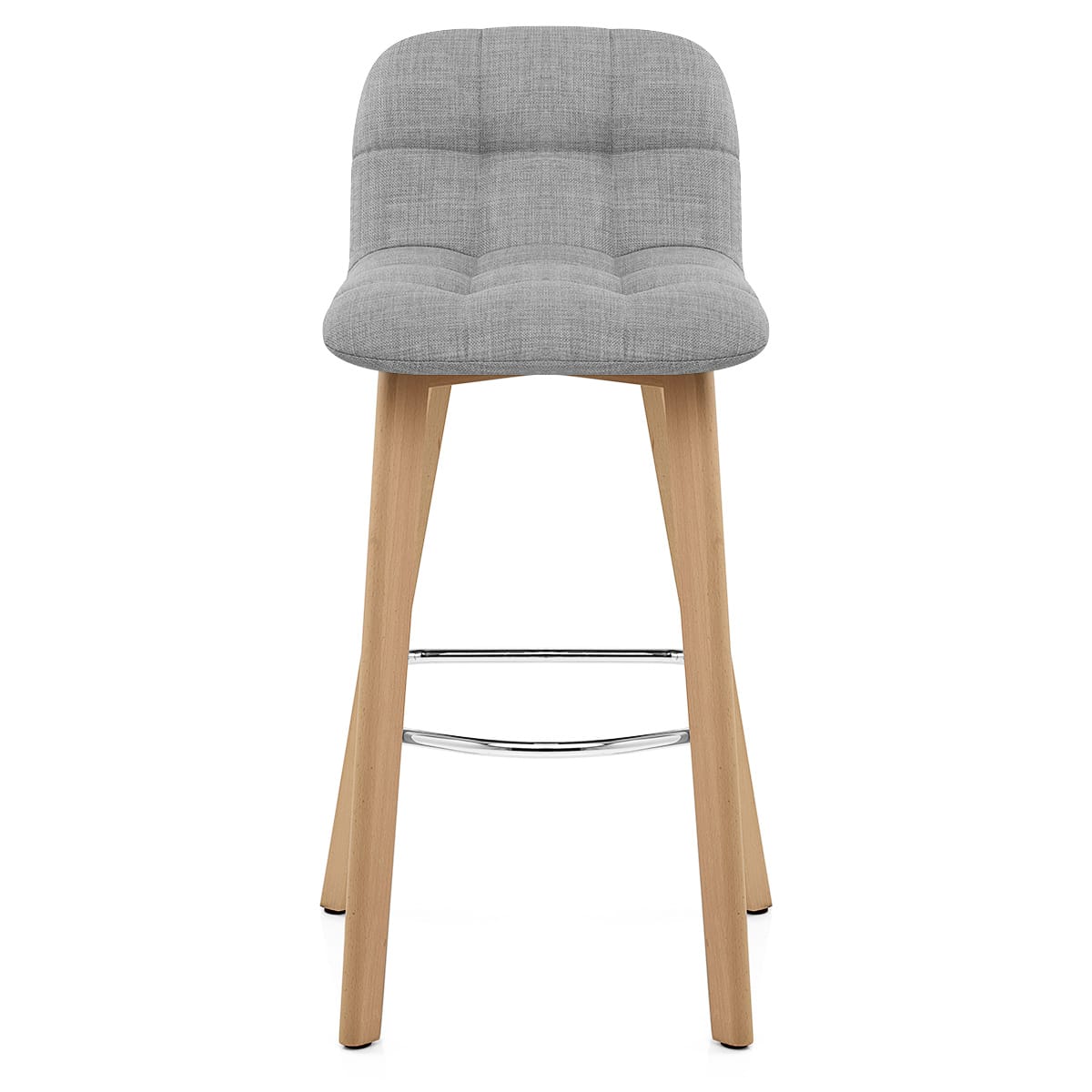 Taburete Tela Madera - Hex Gris