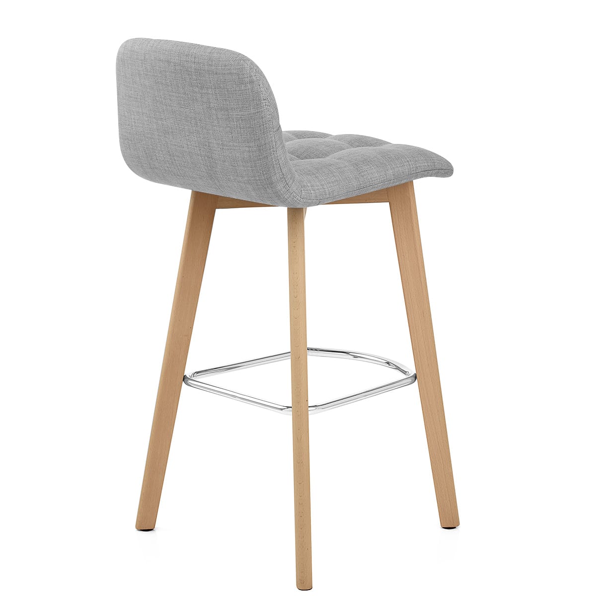 Taburete Tela Madera - Hex Gris