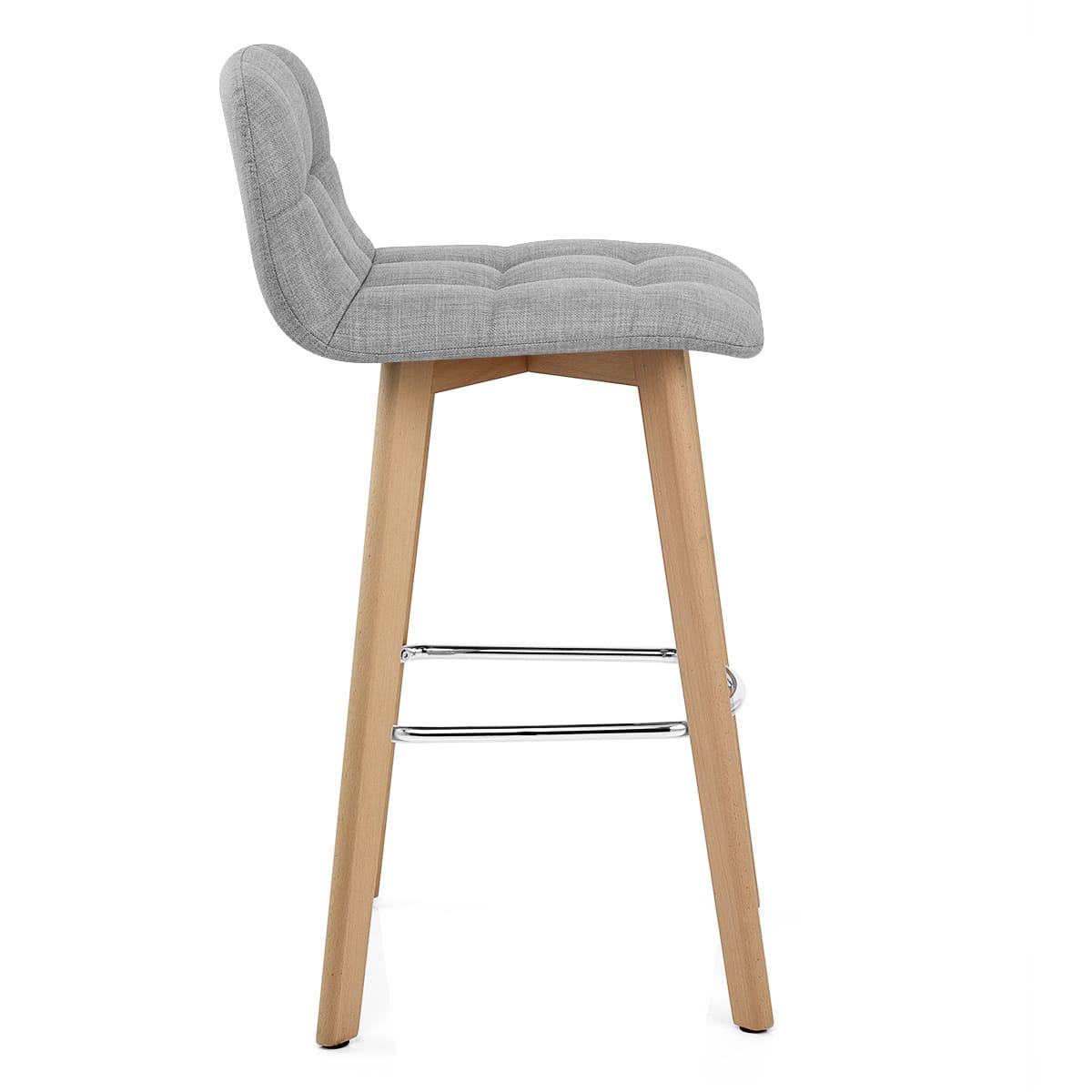 Taburete Tela Madera - Hex Gris